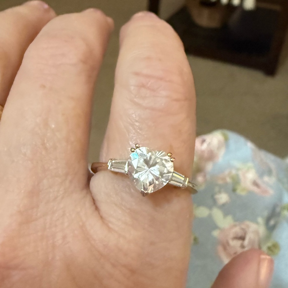 Charles & Colvard | 14K Moissanite Ring Size 9